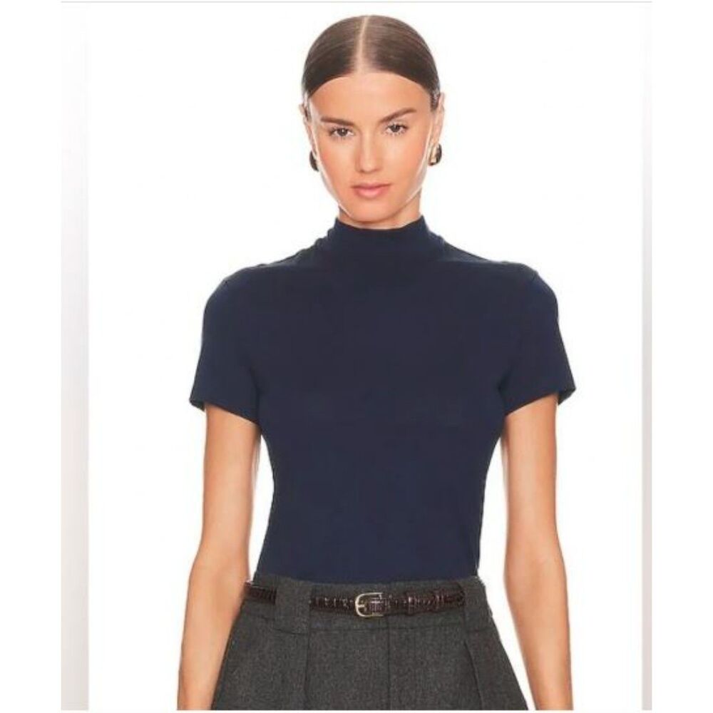Theory Women's Tiny Tee Apex Shirt Sz P Blueberry NWT 85 BLUE